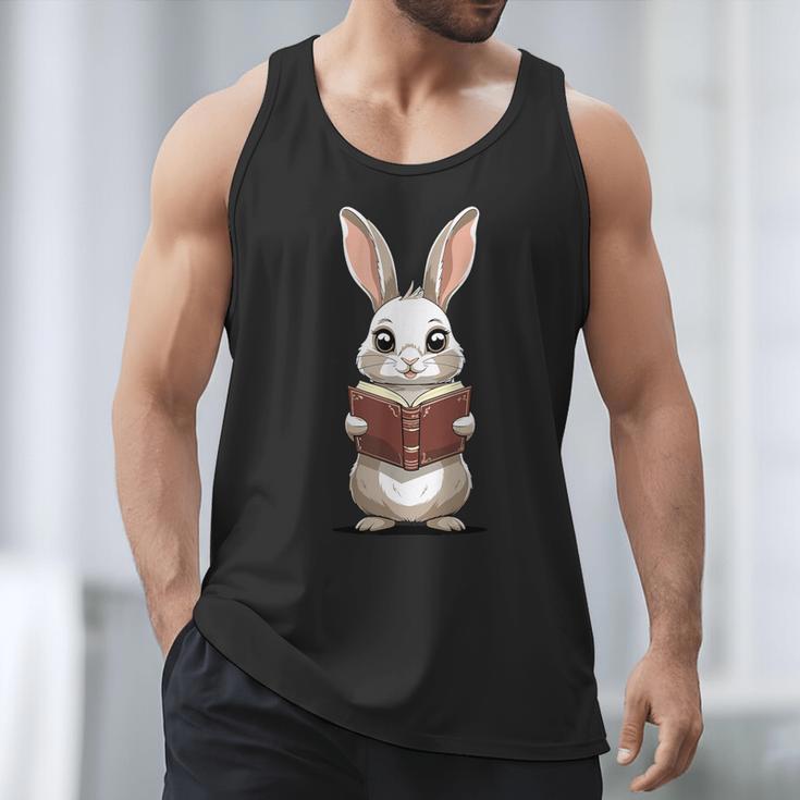 Cute Bookworm Bunny Reading For Kids And Teachers Men Tank Top Cute Bookworm Bunny Reading For Kids And Teachers Men Tank Top