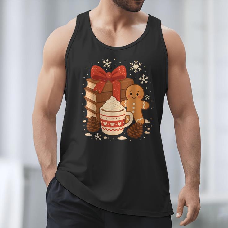 Cute Christmas Books Gingerbread Xmas Book Lover Teacher Men Tank Top Cute Christmas Books Gingerbread Xmas Book Lover Teacher Men Tank Top