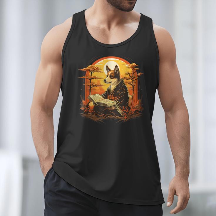 Cute Corgi Dog In Japanese Kimono With Book Men Women Girls Kids Men Tank Top Cute Corgi Dog In Japanese Kimono With Book Men Women Girls Kids Men Tank Top