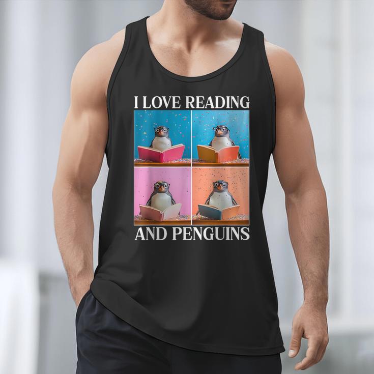 Cute Penguin Reading Book School Librarian Teacher Student Men Tank Top Cute Penguin Reading Book School Librarian Teacher Student Men Tank Top