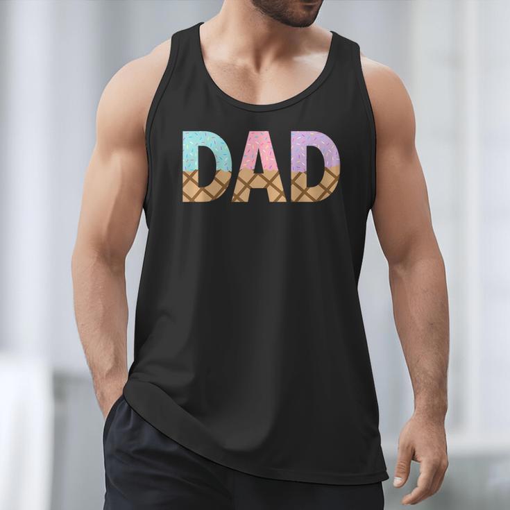 Dad Of 1st First Birthday Girl Ice Cream Men Tank Top