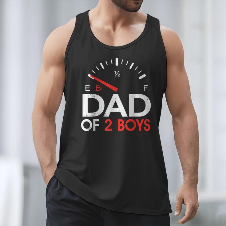 Dad Of 2 Boys Fuel Gas Gauge Father Of Two Sons Men Men Tank Top