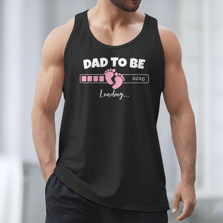 Dad To Be 2026 Loading Pink Little Girl Pregnancy Reveal Men Tank Top