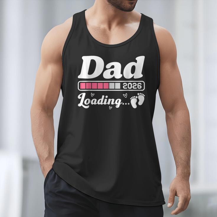Dad To Be 2026 Loading Pink Pregnancy Reveal New Dad Daddy Men Tank Top