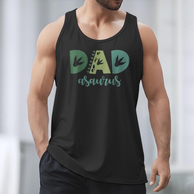 Dad Asaurus Dinosaur Birthday Mom Dad Birthday Boy T-Rex Men Tank Top