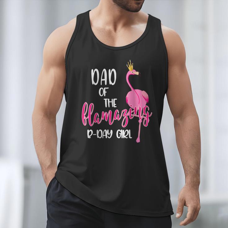 Dad Of B-Day Girl Flamazing Pink Flamingo Birthday Party Men Tank Top Dad Of B-Day Girl Flamazing Pink Flamingo Birthday Party Men Tank Top