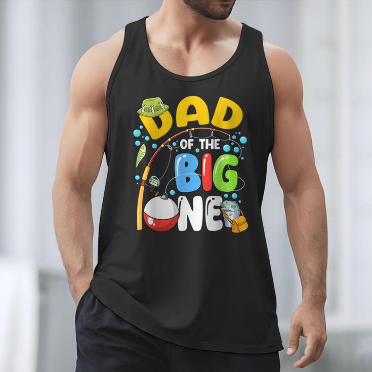 Dad Of The Big One Fishing Birthday Boy Family Party Men Tank Top