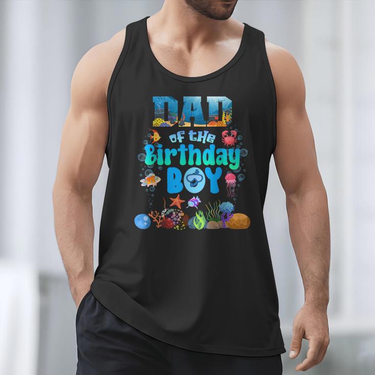 Dad Of The Birthday Boy Aquarium Sea Animals Matching Men Tank Top Dad Of The Birthday Boy Aquarium Sea Animals Matching Men Tank Top