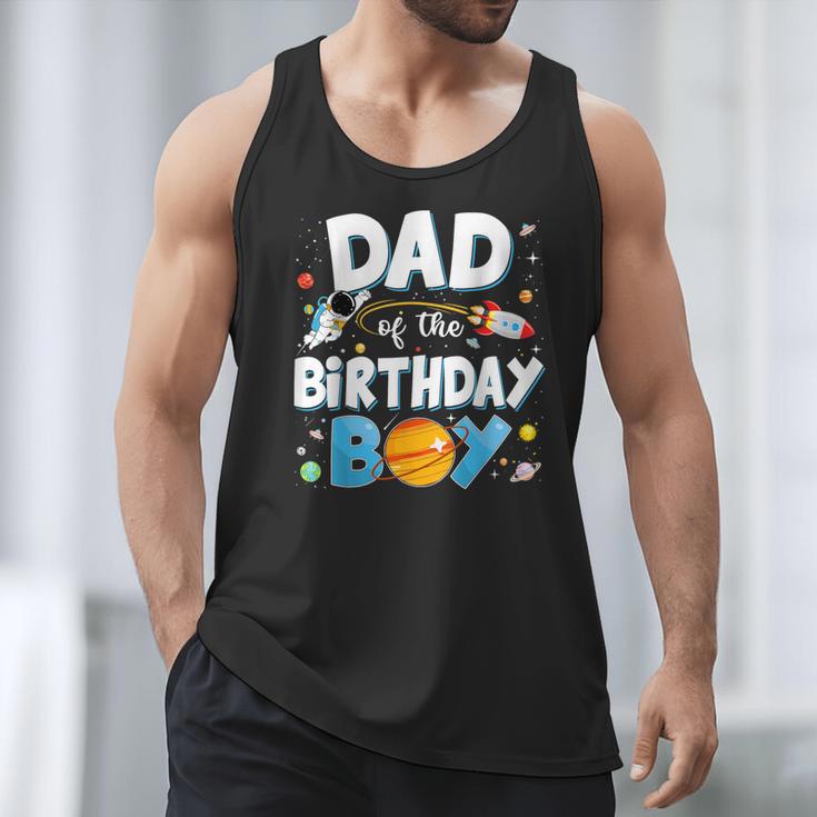 Dad Of The Birthday Boy Astronaut Family Space Planets Men Tank Top