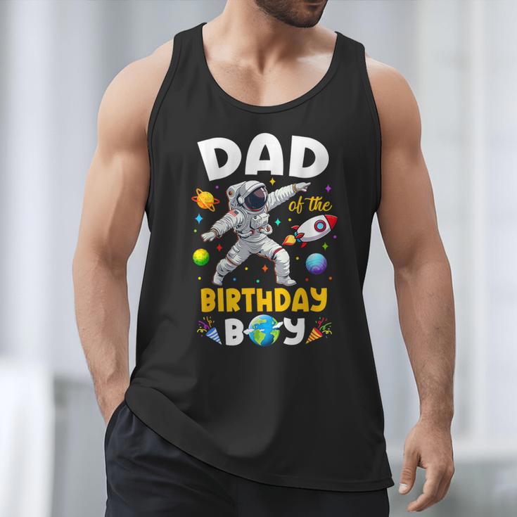 Dad Of The Birthday Boy Astronaut Outer Space Birthday Men Tank Top