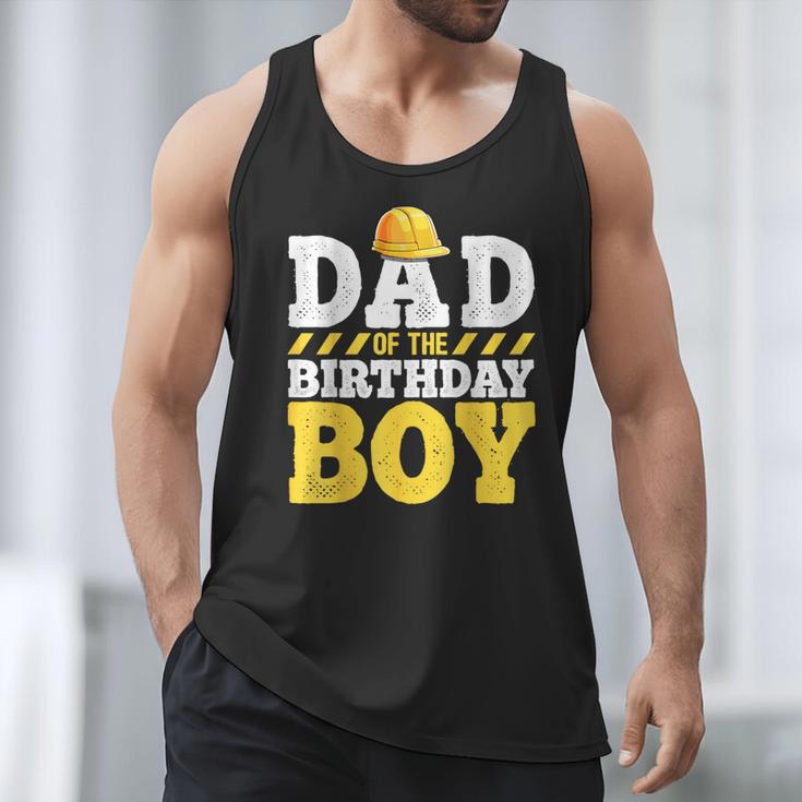 Dad Of The Birthday Boy Construction Birthday Party Hat Men Men Tank Top