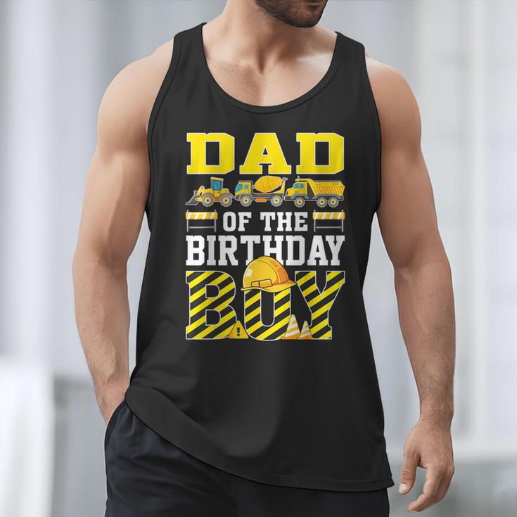 Dad Of The Birthday Boy Construction Truck Men Tank Top