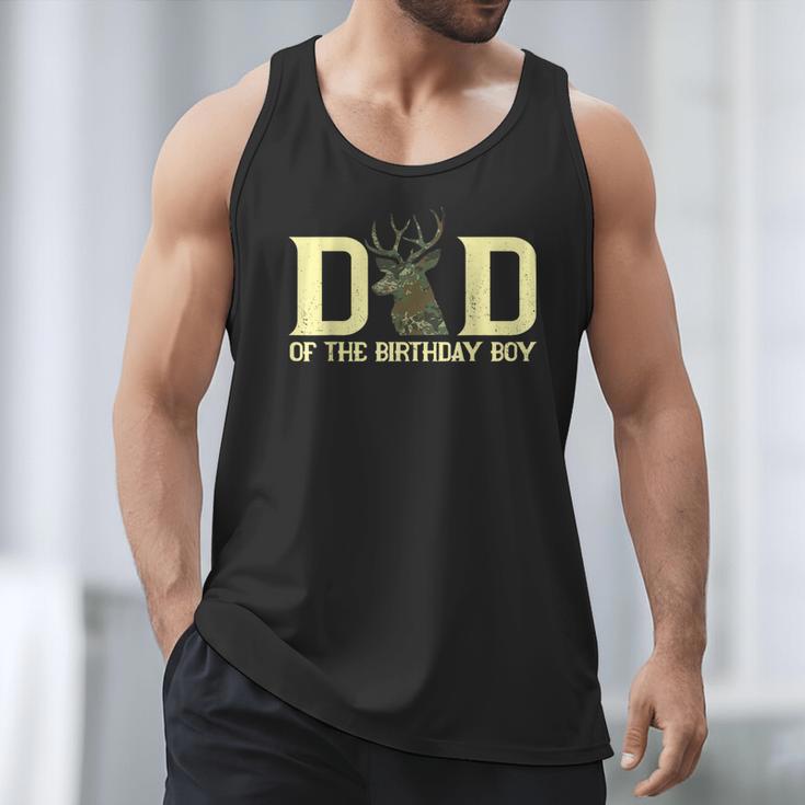 Dad Of The Birthday Boy Deer Hunter Camouflage Flag Men Tank Top