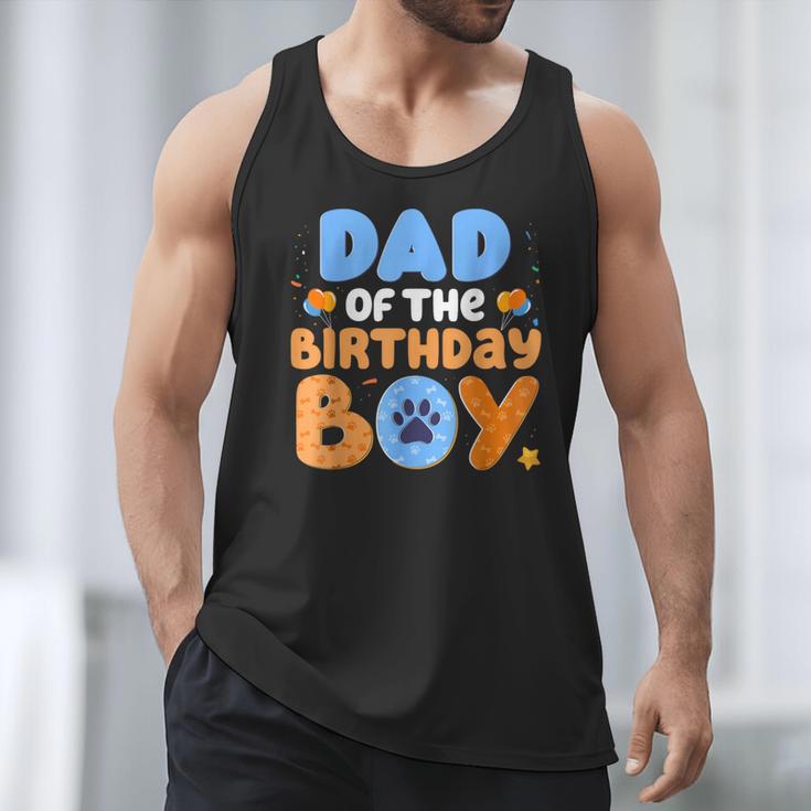 Dad Of The Birthday Boy Dog Lover Family Matching Men Tank Top