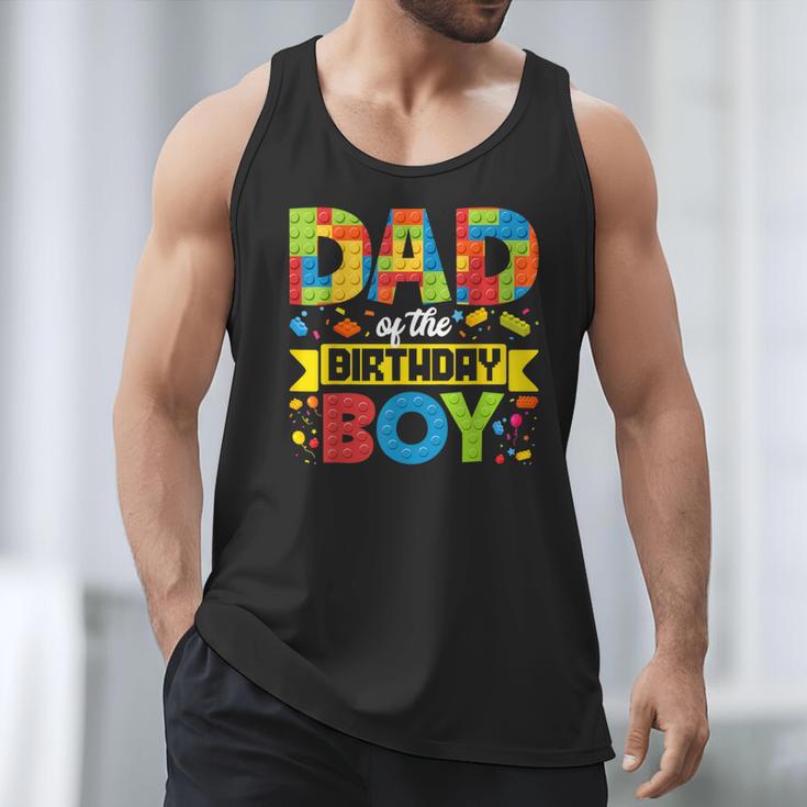 Dad Of The Birthday Boy Master Builder Kids Building Blocks Men Tank Top