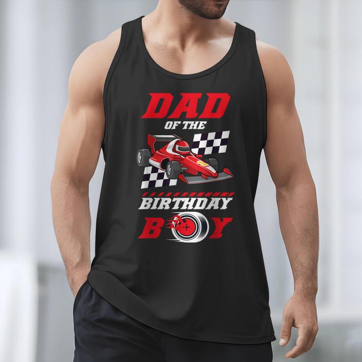 Dad Of The Birthday Boy Pit Crew Race Car Matching Family Men Tank Top