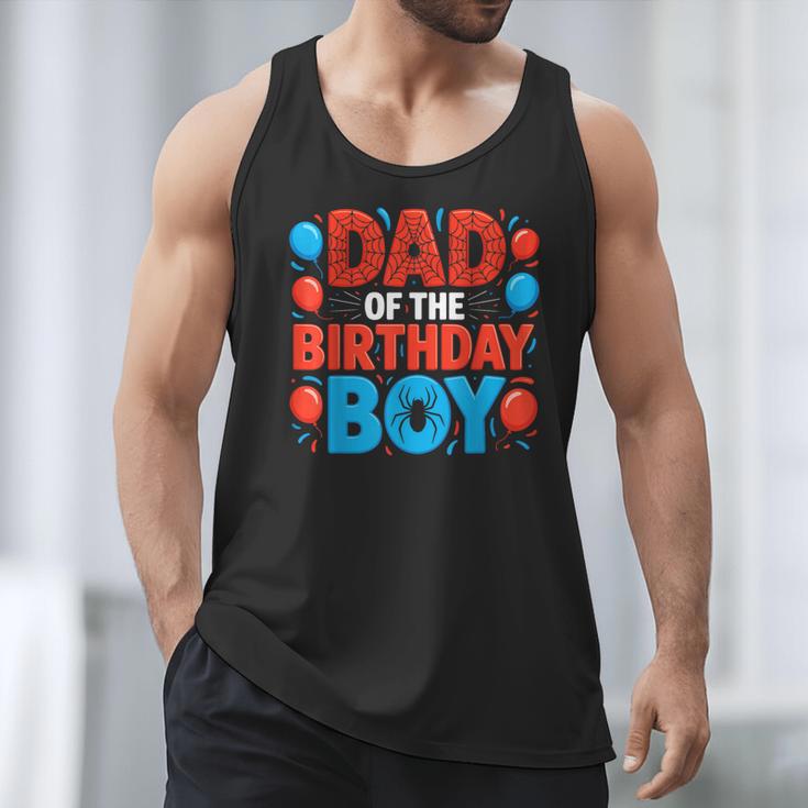 Dad Of The Birthday Boy Spider Web Party Men Tank Top