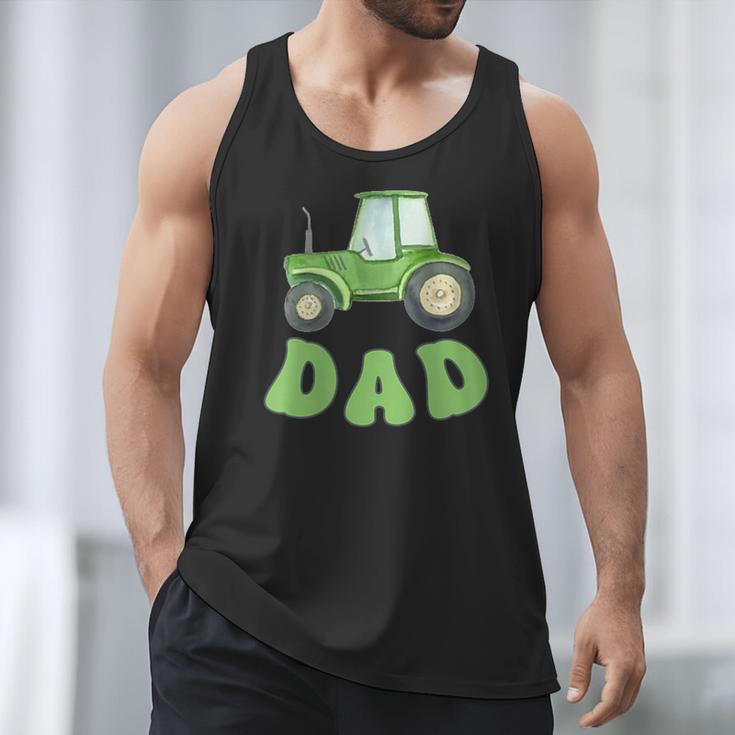 Dad Of The Birthday Boy Tractor Farm Trucks Family Party Men Tank Top