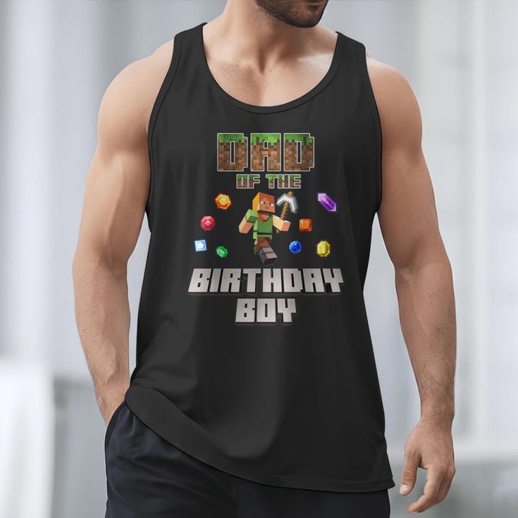 Dad Of The Birthday Boy Video Gamer Pixel Number Men Tank Top