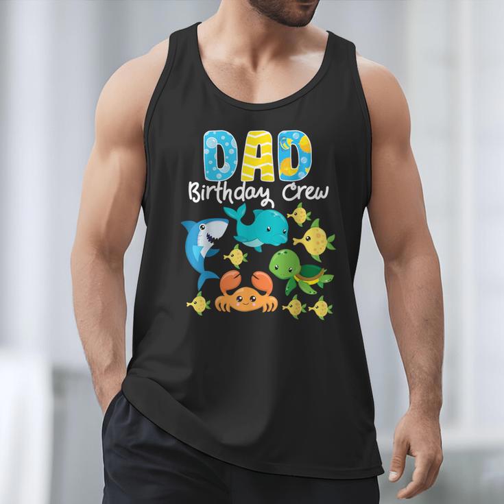 Dad Birthday Crew Sea Ocean Fish Aquarium Bday Party Men Tank Top