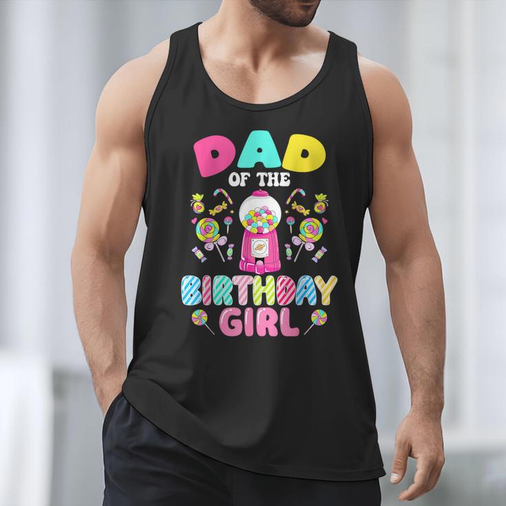 Dad Of The Birthday Girl Candy Family Bday Party Men Tank Top