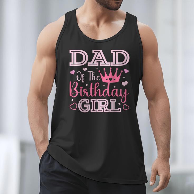 Dad Of The Birthday Girl Cute Pink Matching Family Party Men Tank Top