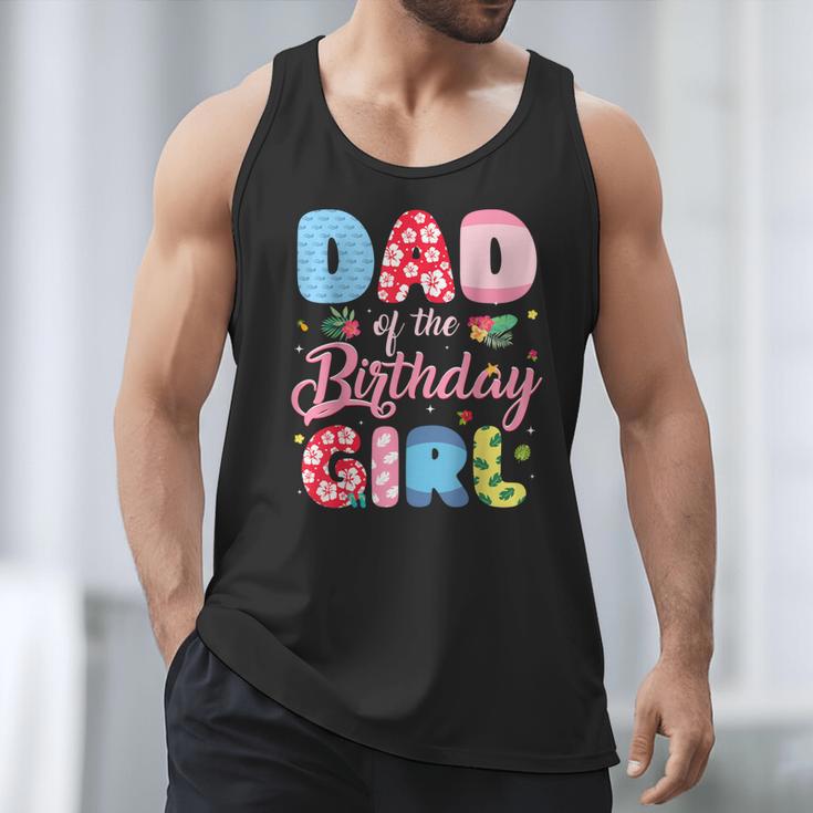 Dad Of The Birthday Girl Family Summer Beach Birthday Party Men Tank Top