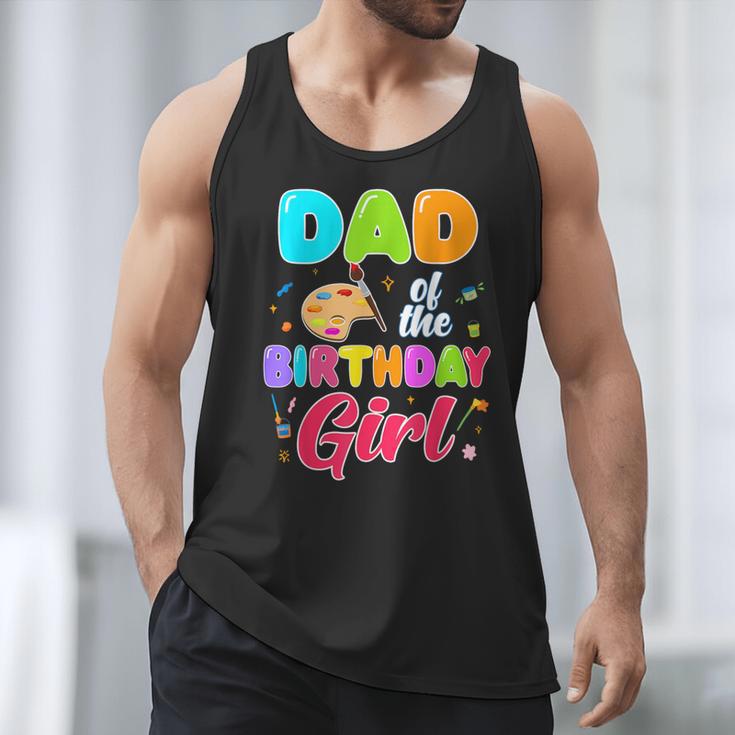 Dad Of The Birthday Girl Painting Art Birthday Girl Family Men Tank Top Dad Of The Birthday Girl Painting Art Birthday Girl Family Men Tank Top