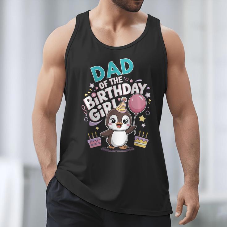 Dad Of The Birthday Girl Pesto Baby Penguin Party Men Tank Top