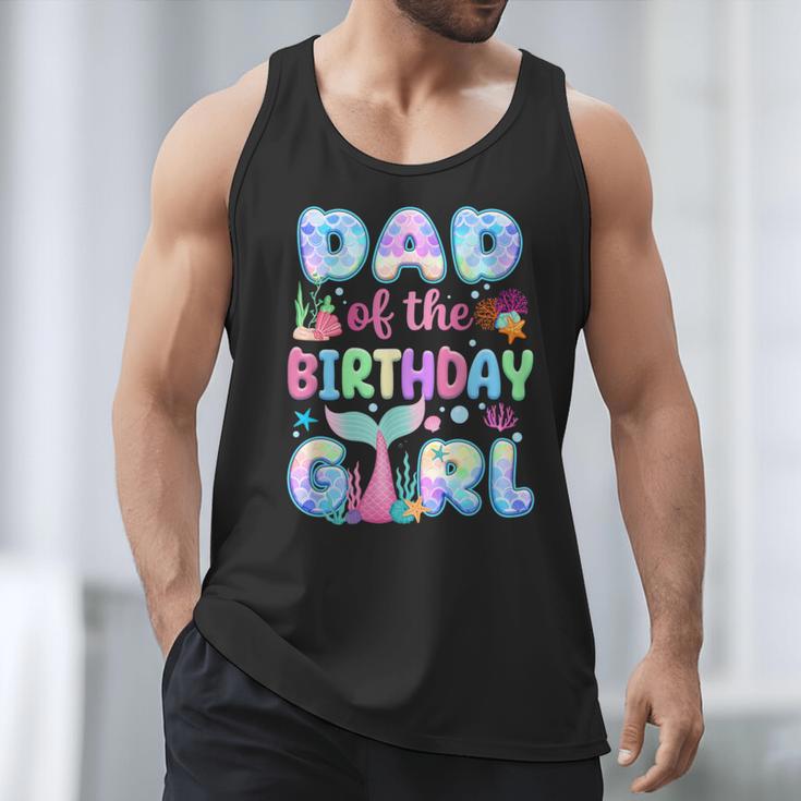 Dad Of The Birthday Mermaid Girl Family Matching Party Men Tank Top