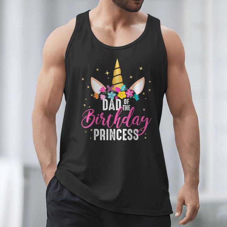 Dad Of The Birthday Princess Father Unicorn Birthday Men Tank Top