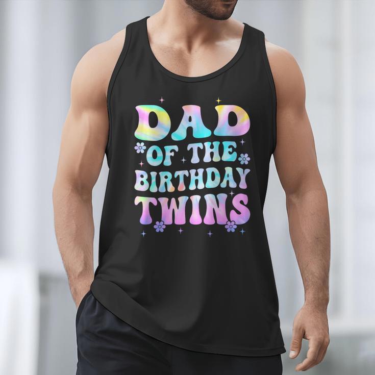 Dad Of The Birthday Twins Girls Kids Party Retro Bday Men Tank Top