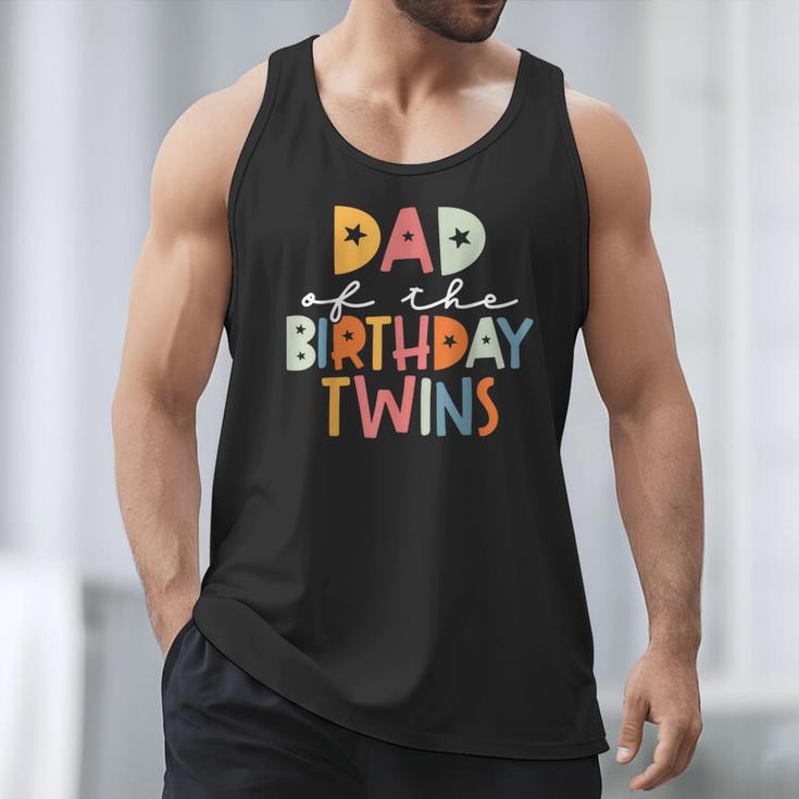 Dad Of The Birthday Twins Kids Great Daddy Of Twins Bday Men Tank Top