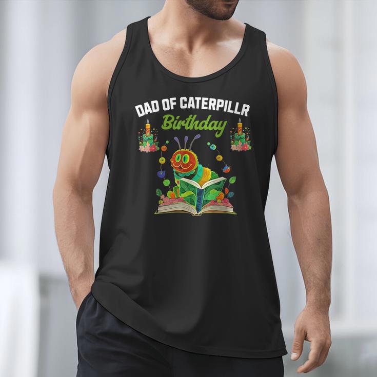 Dad Of Caterpillar Birthday Reading Books Lovers Men Tank Top