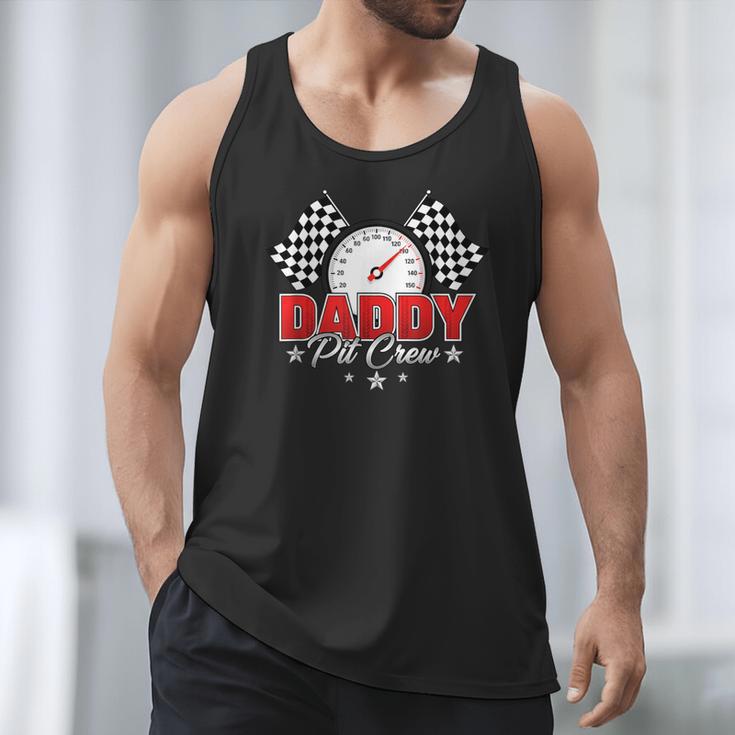 Dad Daddy Pit Crew Race Car Birthday Racing Party Men Tank Top