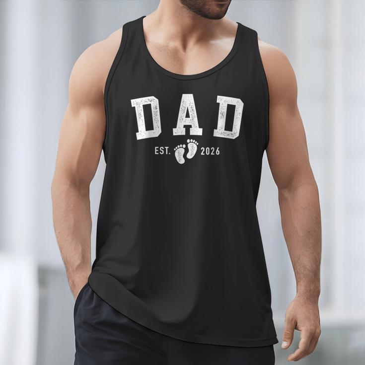 Dad Est 2026 Baby Feet First Time Daddy Men Tank Top
