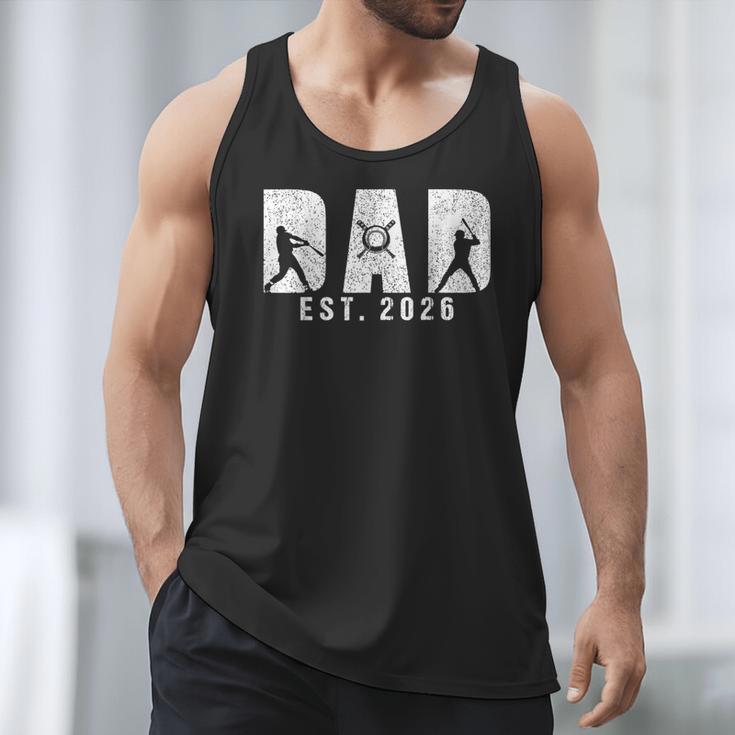 Dad Est 2026 Baseball Dad To Be New Baby Daddy Father's Day Men Tank Top