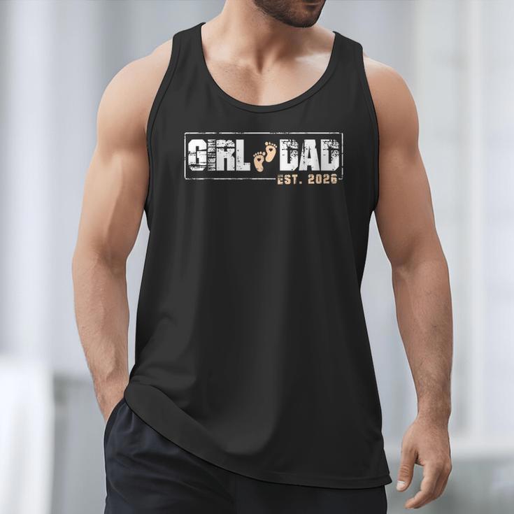 Dad Of Girl Est 2026 Baby Reveal First Father's Day Newborn Men Tank Top