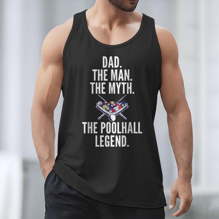 Dad The Man The Myth The Poolhall Legend Pool Billiards Dad Men Tank Top