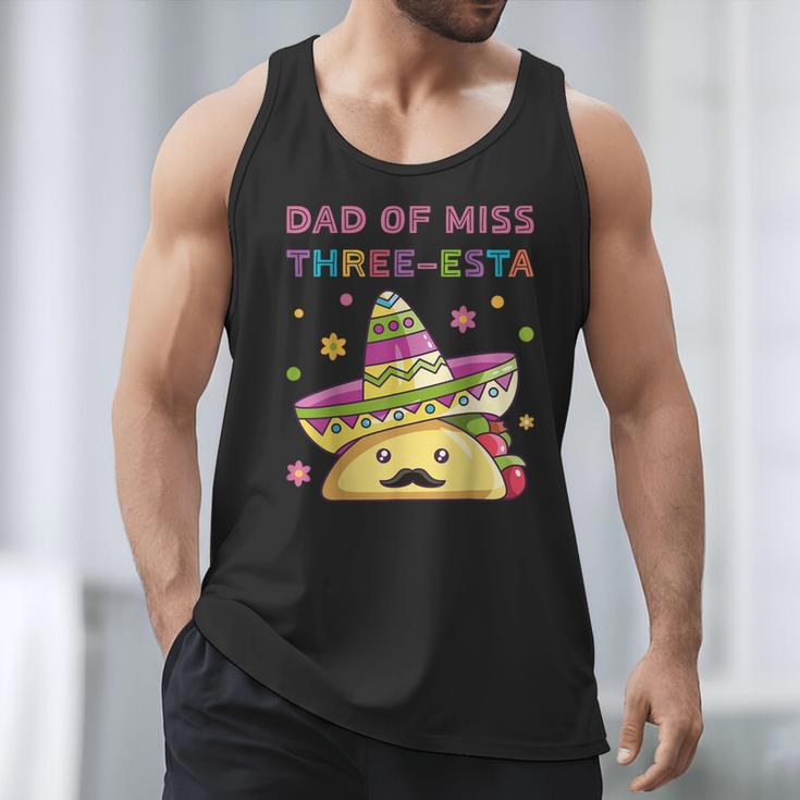 Dad Of Miss Three-Esta Mexican Fiesta 3rd Birthday Outfit Men Tank Top