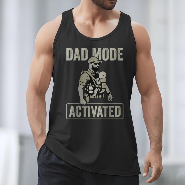 Dad Mode Activated Tactical Baby Carrier Military Father Men Tank Top