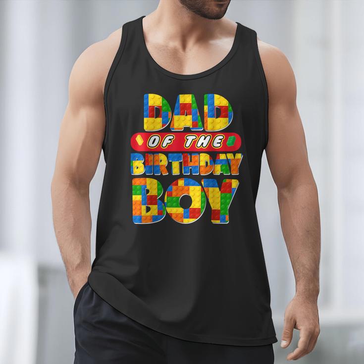 Dad And Mom Birthday Boy Building Bricks Family Party Decor Men Tank Top
