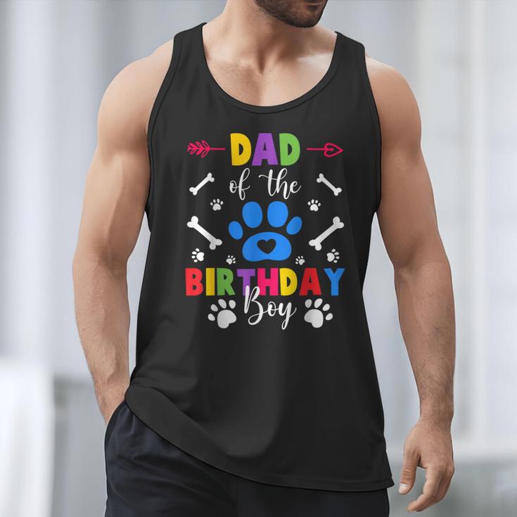 Dad And Mom Of The Birthday Boy Dog Paw Family Matching Men Tank Top Dad And Mom Of The Birthday Boy Dog Paw Family Matching Men Tank Top