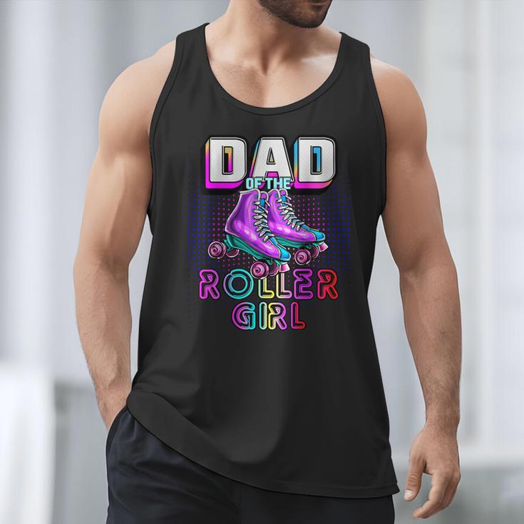 Dad Of Roller Girl Roller Skating Birthday Matching Family Men Tank Top