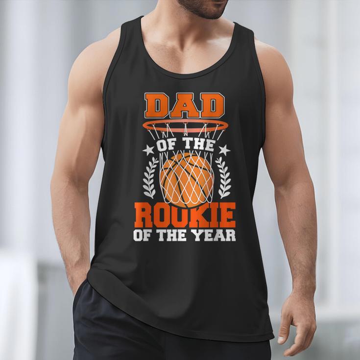 Dad Of Rookie 1st Basketball Bday Theme Matching Men Tank Top Dad Of Rookie 1st Basketball Bday Theme Matching Men Tank Top