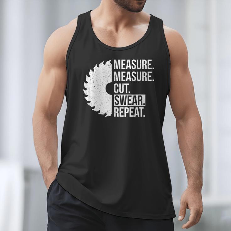 Dad Shirt Measure Cut Swear Handyman Father Day Tshirt Men Tank Top