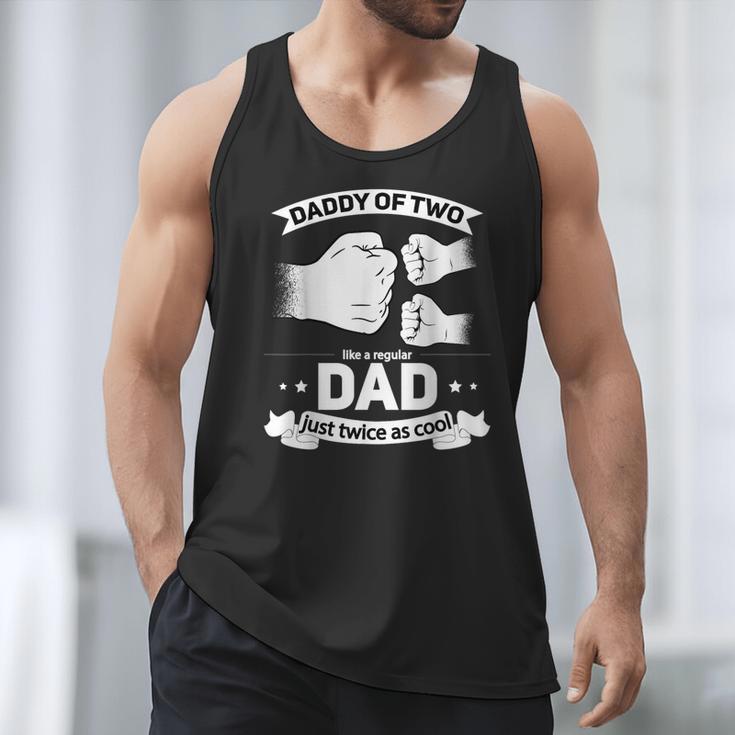 Dad Squared Fathers Day Dad Of Two Cool Daddy Of 2 Men Tank Top