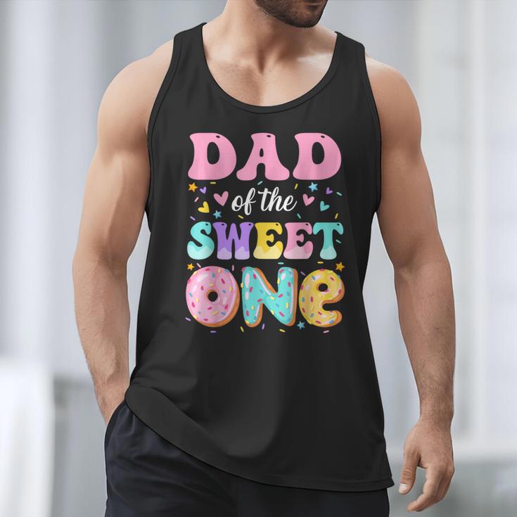 Dad Of The Sweet One 1st Birthday Donut Bday Party Men Tank Top