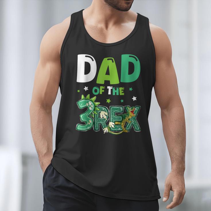 Dad Of The Three Rex Birthday Dinosaur Family Matching Men Tank Top