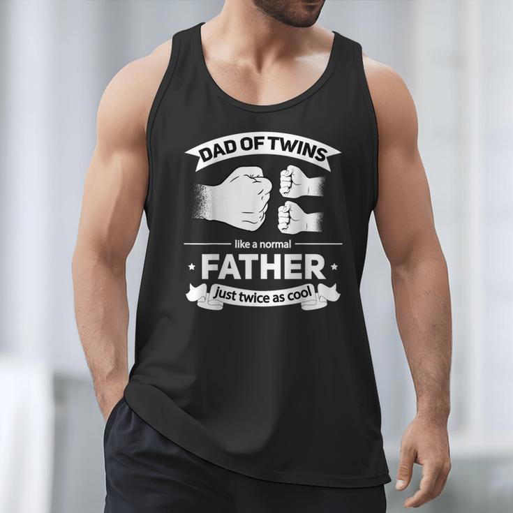 Dad Of Twins 2024 Father Twice As Cool Father's Day Twin Dad Men Tank Top
